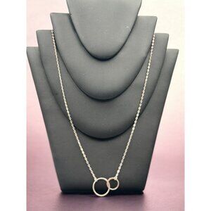 925 Sterling Silver Interlocking Circle Necklace – EFY Tag
